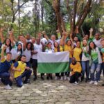 Entrega de la bandera de Antioquia a atletas que estarán en los Juegos Centroamericanos y del Caribe San Salvador 2023
