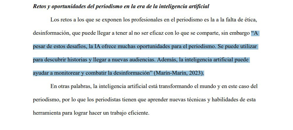 Cita en trabajo de grado de la Universidad de Guayaquil, Ecuador