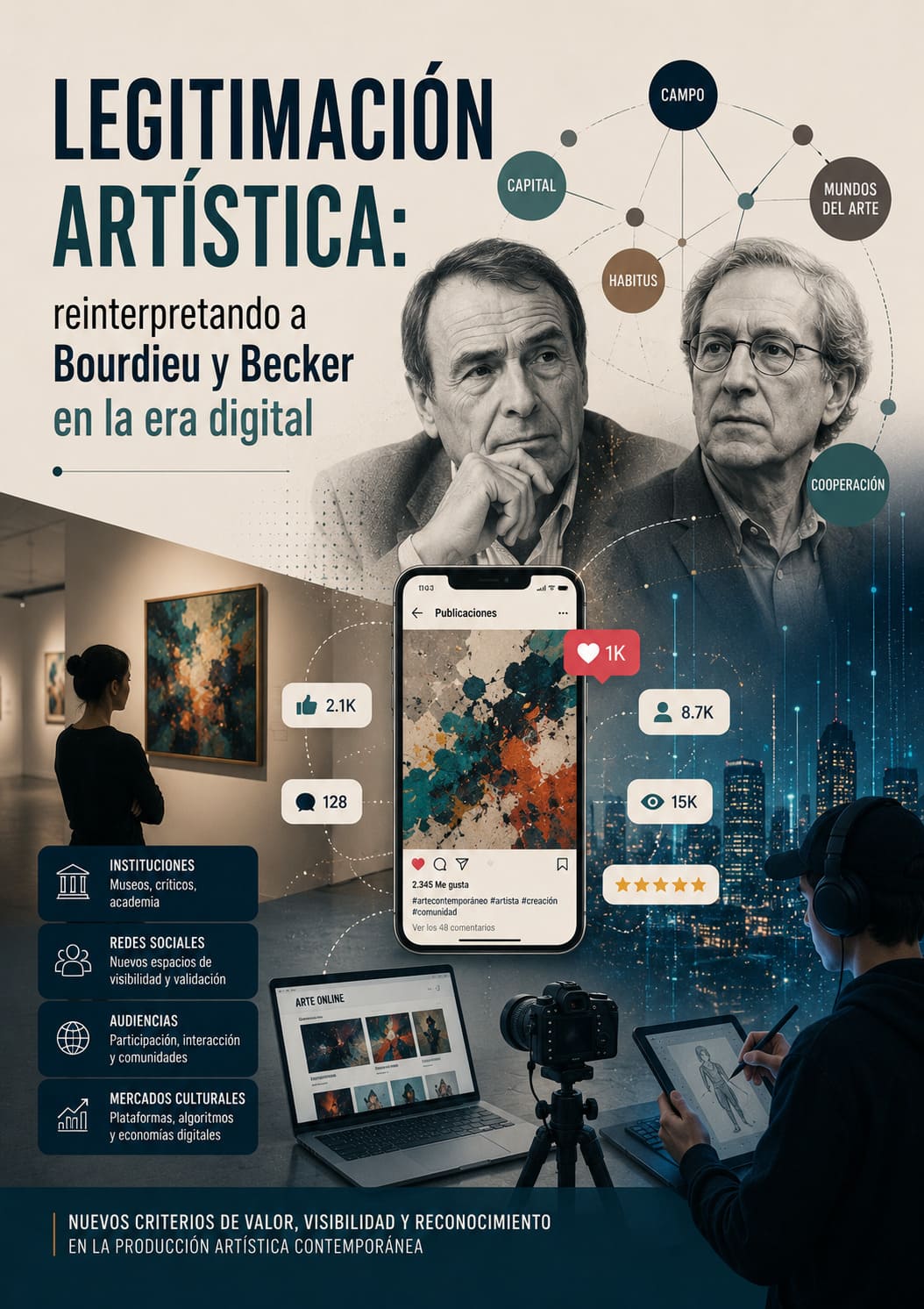 Citas en artículo académico sobre algoritmos y legitimación artística