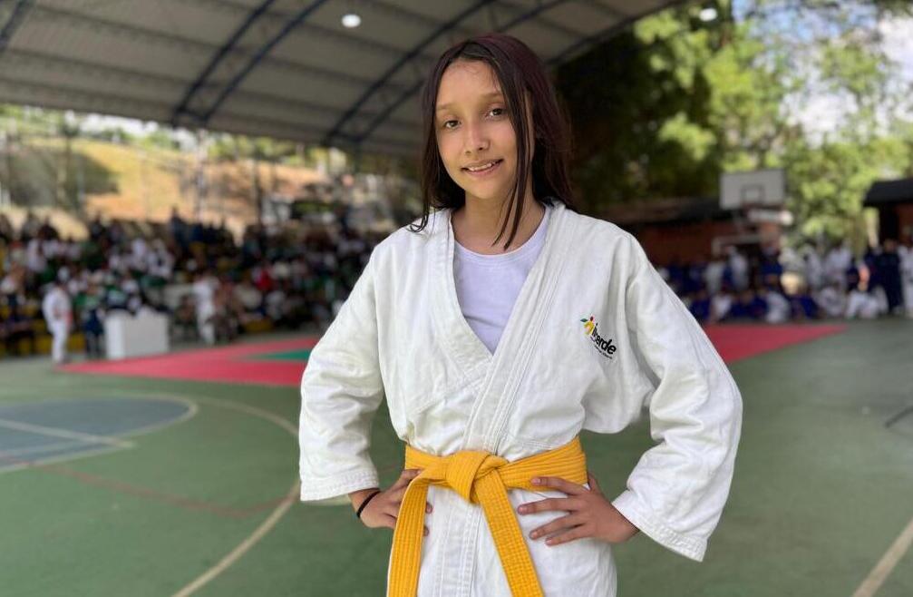 Karen Tatiana Villada Cano, judoca de Guarne, ganó plata con una “armadura prestada”